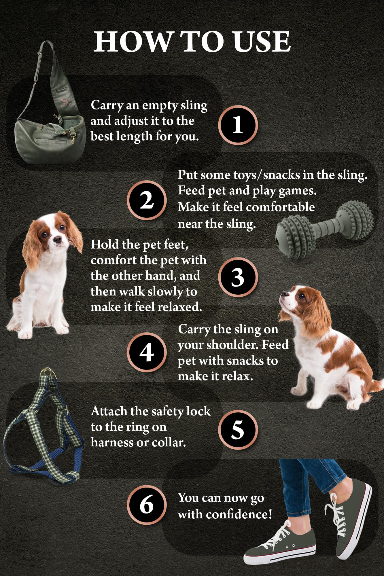 Noah & Paw dog sling carrier vegan-denim-lining highlights stylish vegan materials compatible with easy care.