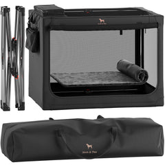 Noah & Paw collapsible crate closed view for space-saving storage.