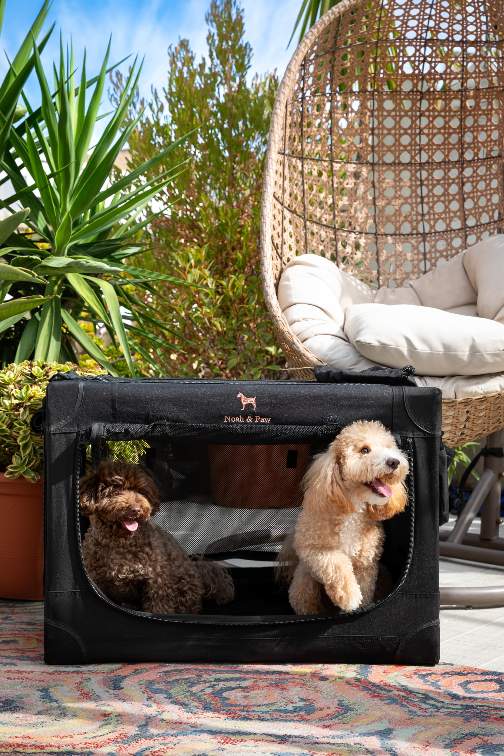 Noah & Paw crate folded compactly for storage on the go