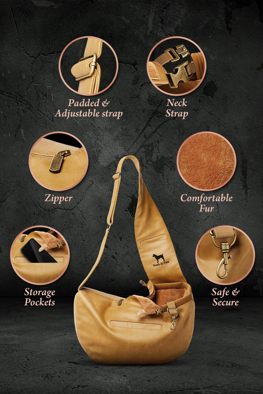 NOAH & PAW magnetic pockets highlight storage for keys and treats