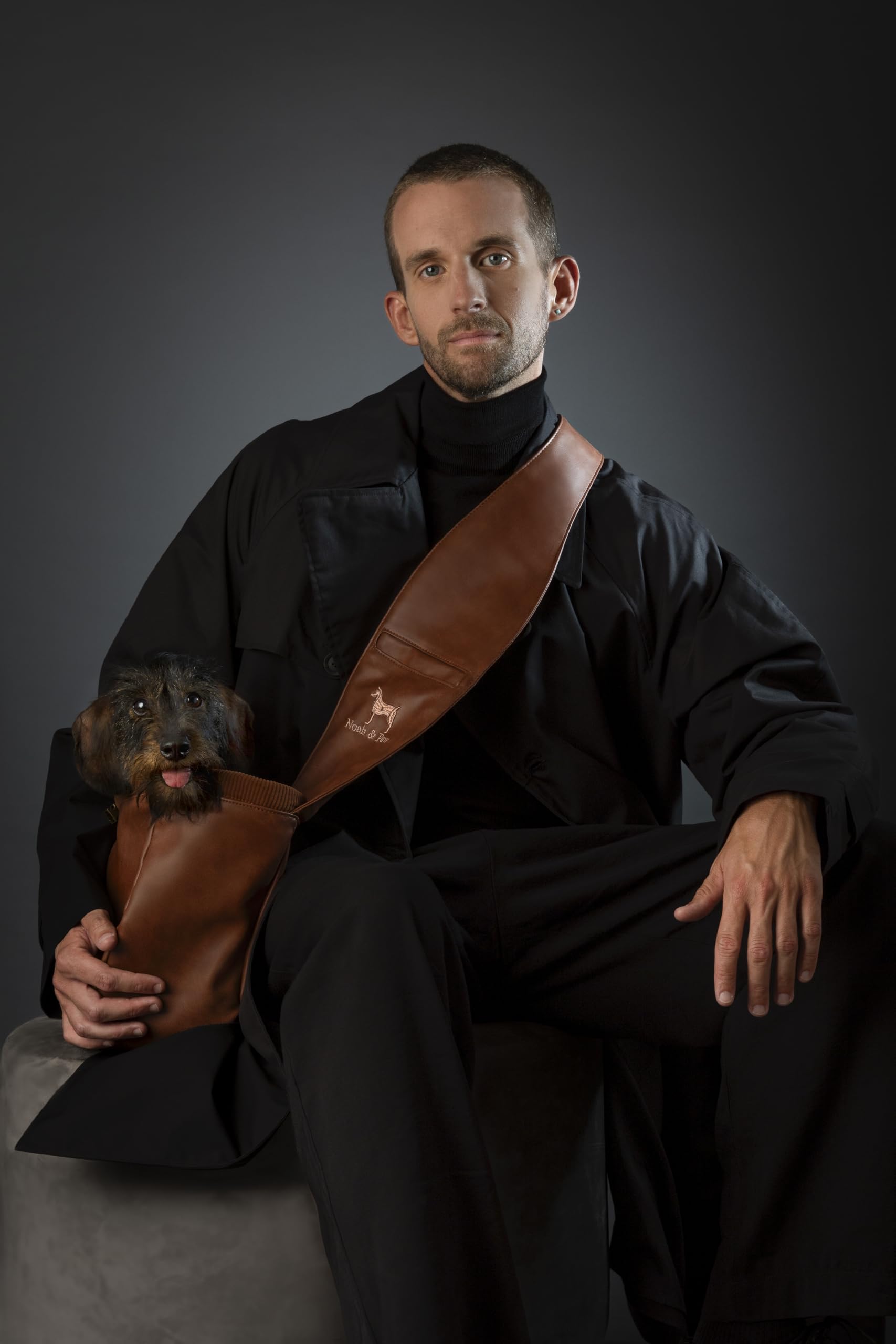 Noah & Paw cat-friendly sling in-use demonstrates versatile small-animal carrier.