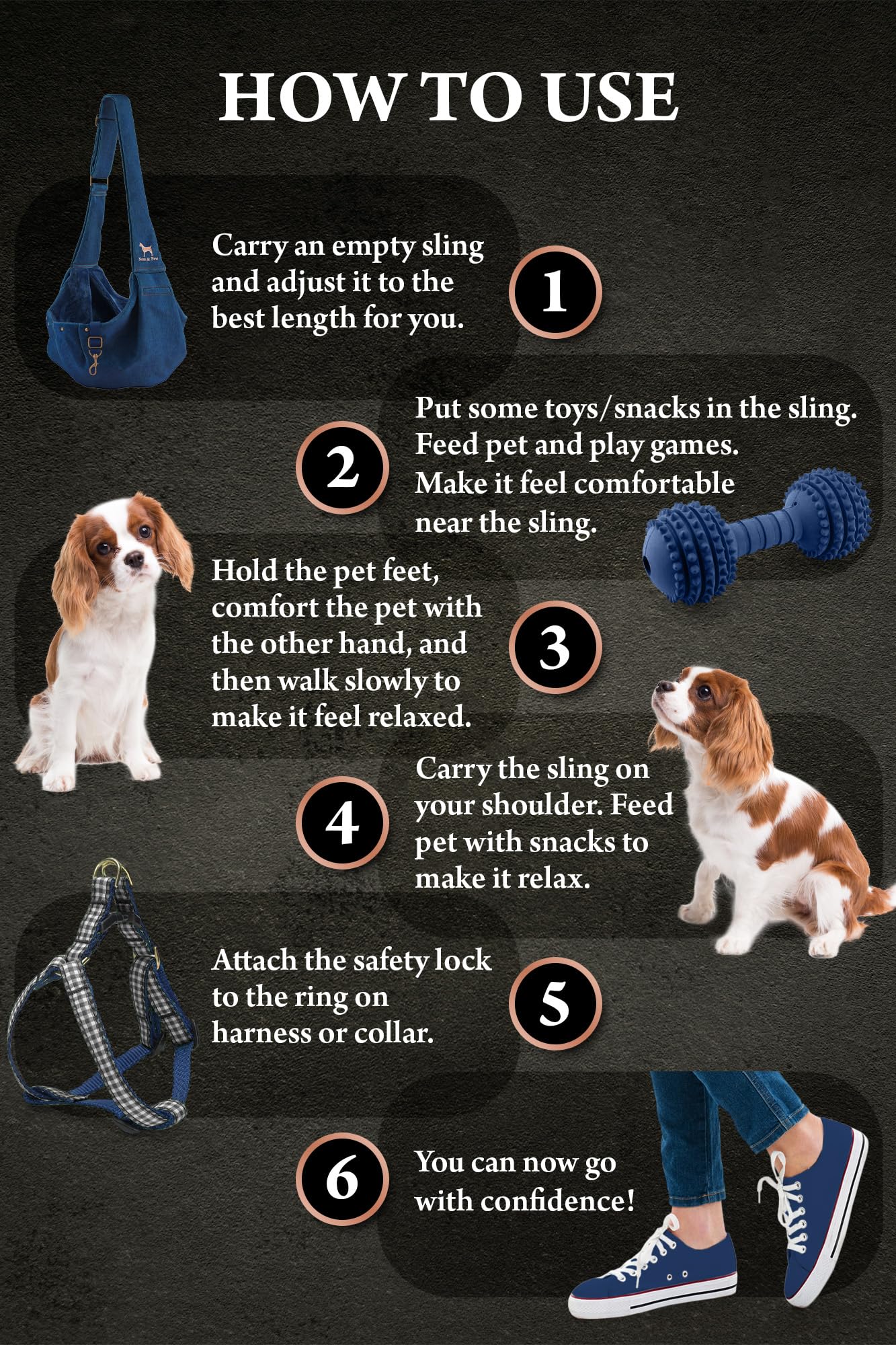 Noah & Paw machine washable sling for easy cleaning
