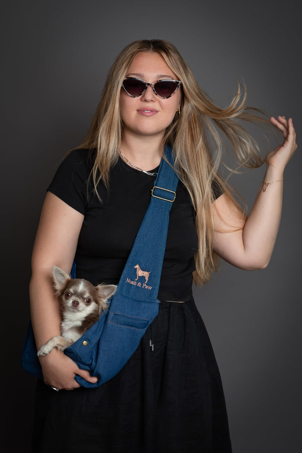 Noah & Paw sling fits small dogs 3-10 lbs