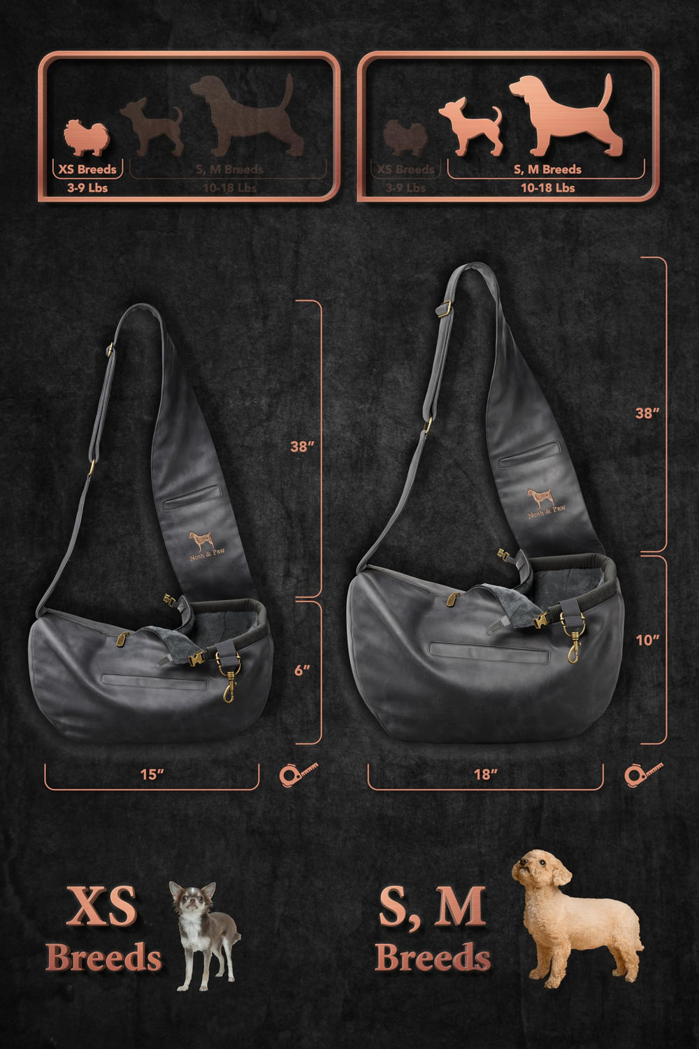 NOAH & PAW vegan leather lining with faux fur adds cozy touch