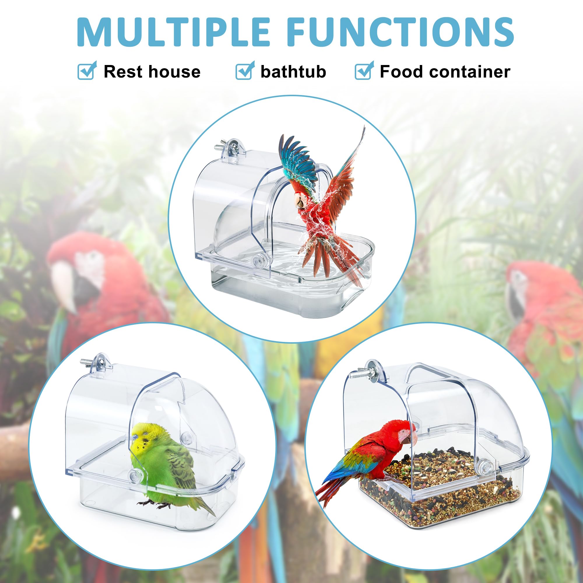 Nobgum anti-escape design helps prevent bird escapes after lid is opened.