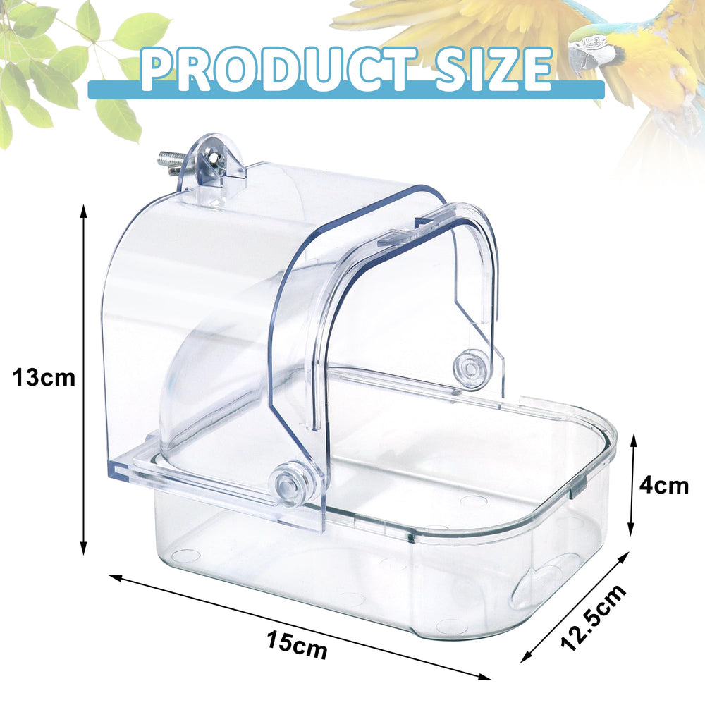 Nobgum clear bird bath material showcases transparent view for monitoring bird bathing.