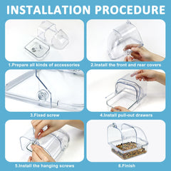 Nobgum split back-drawer design enables easy water changes and swift cleaning.