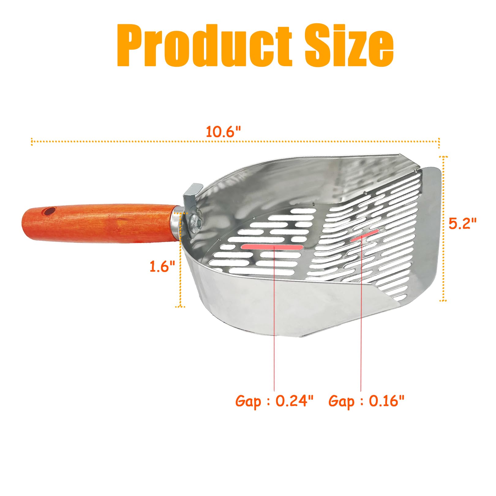 Nobiqfoq cat litter scoop built in hook for convenient hanging storage