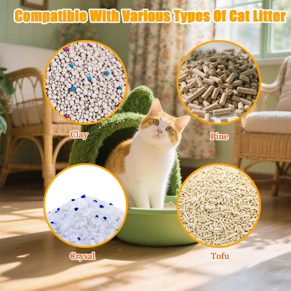 Nobiqfoq cat litter scoop sharp edge to loosen clumps for quick waste separation