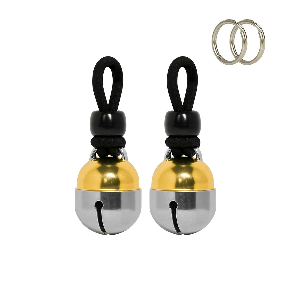 Noble Bells clacker bell close-up showing handcrafted detail for clear pet tracking.