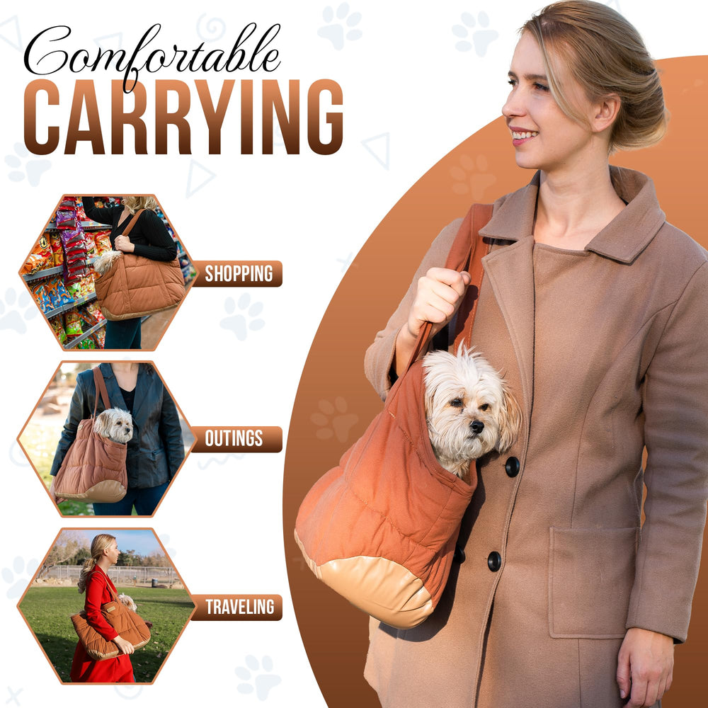 NoblePup lightweight carrier with soft straps for easy carrying.