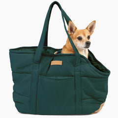 NoblePup Plush Dog Purse exterior shows cozy cushion for small dogs.