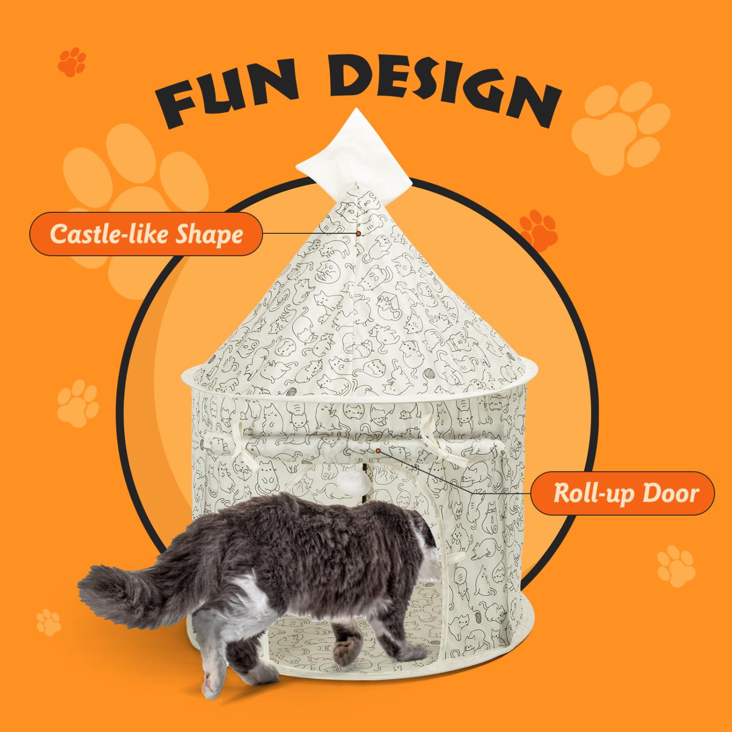 Nobleza cat tunnel folded for easy storage