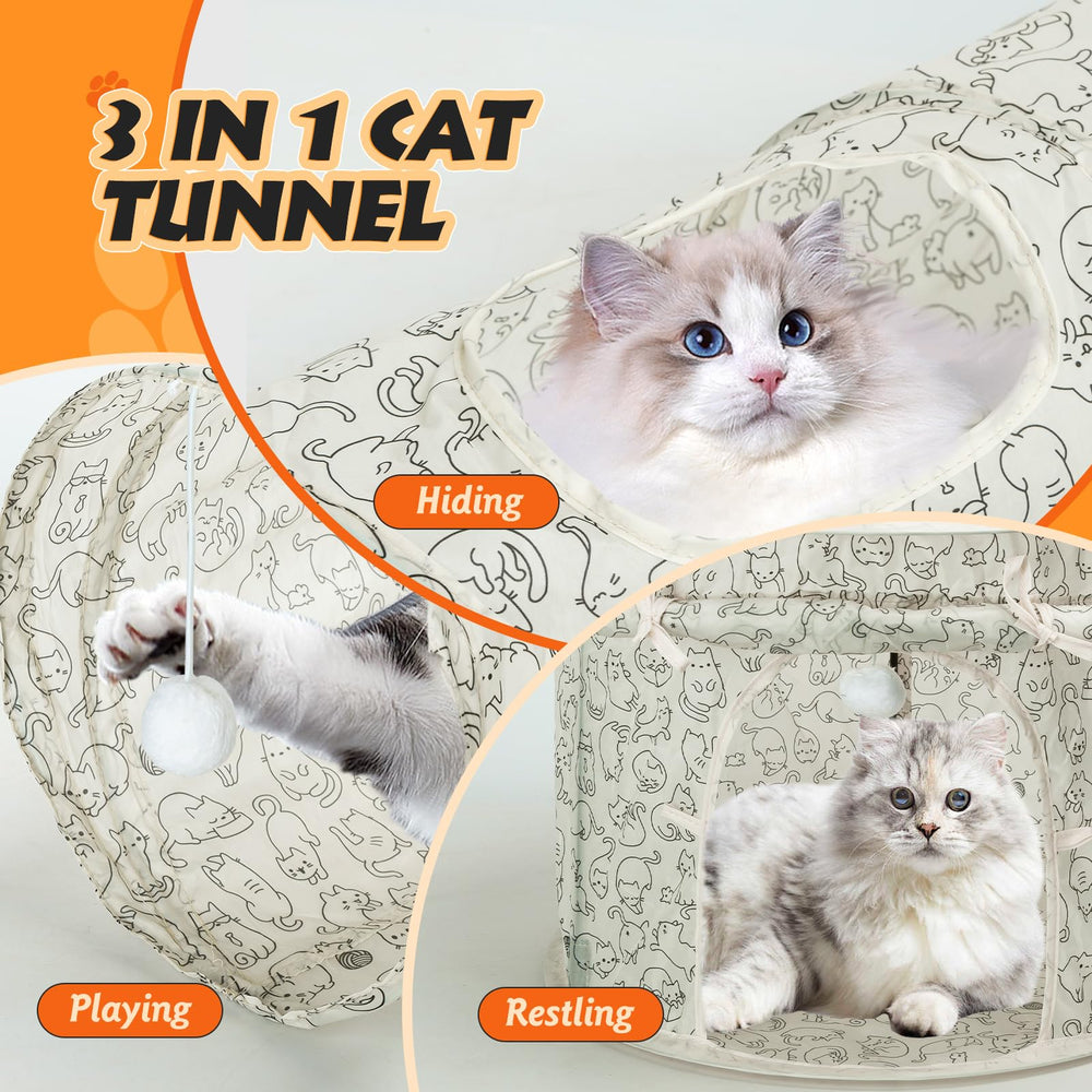 Nobleza cat tunnel with hanging balls for play