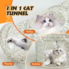 Nobleza cat tunnel with hanging balls for play