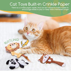 Nobleza catnip toys plush kitty teething shapes encourage chewing and soothe teething discomfort