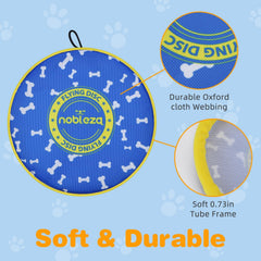 Nobleza dog disc floats on water for splashy pool or lake fun