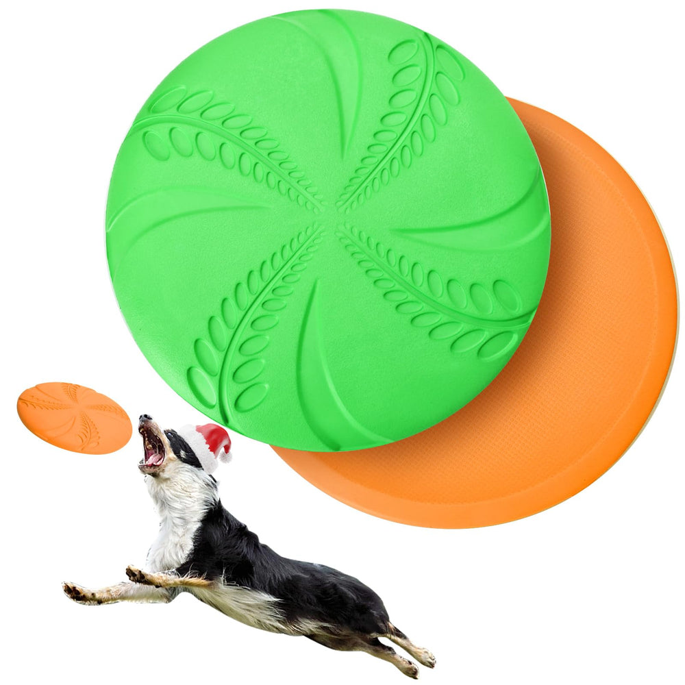 Nobleza dog flying disc 2pack packaging shows durable EVA foam design for safe play.