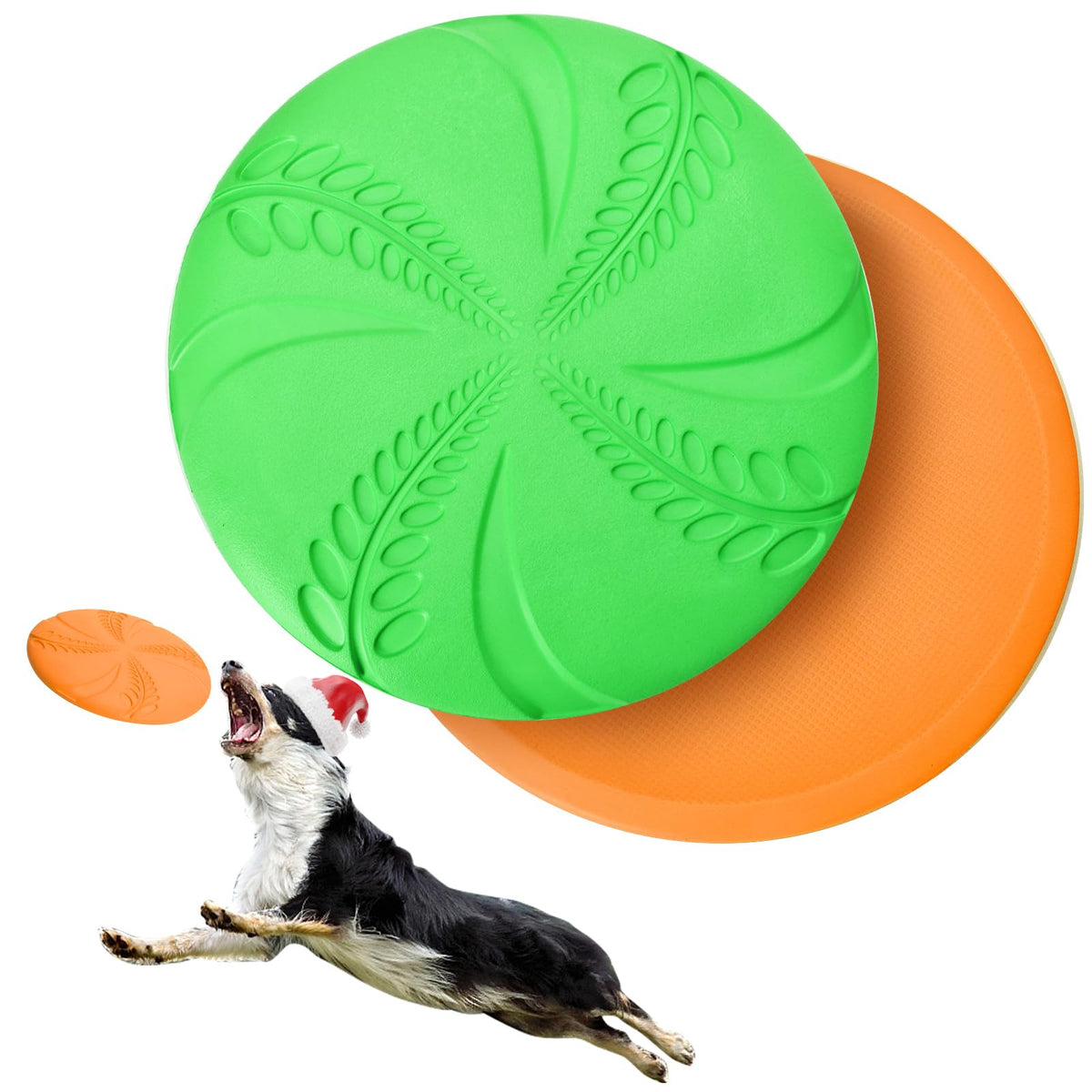 Nobleza dog flying disc 2pack packaging shows durable EVA foam design for safe play.