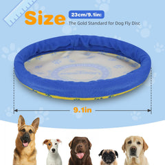 Nobleza dog flying disc closeup shows soft-material for comfortable grip