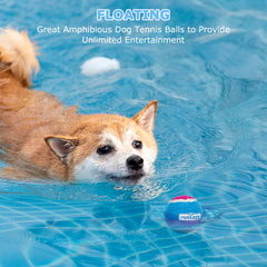 Nobleza dog tennis ball floating in water for pool or lake games