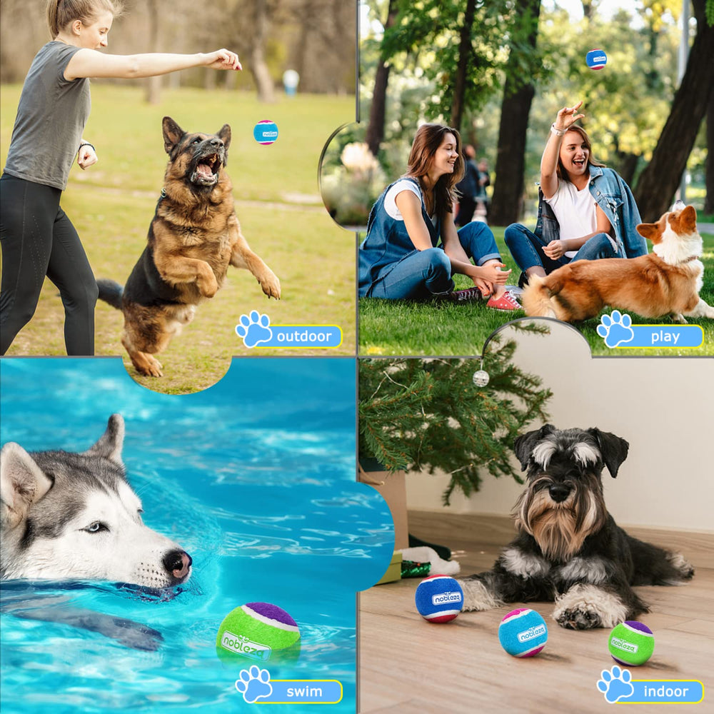 Nobleza dog tennis ball high bounce energizing active dogs during training