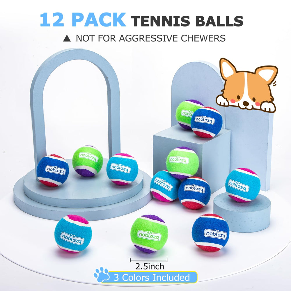 Nobleza dog tennis ball soft felt surface gentle on teeth during play