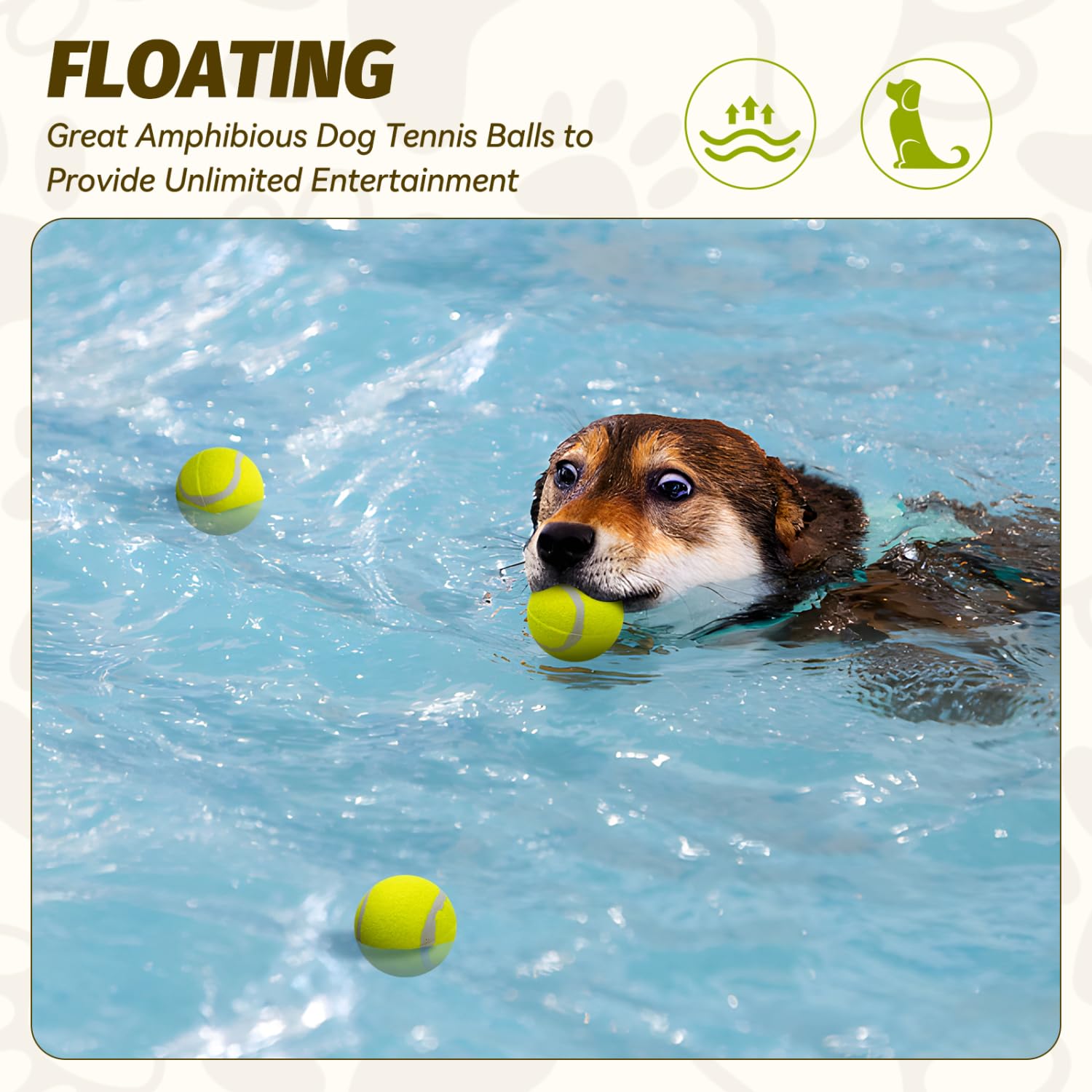 Nobleza squeaky dog tennis ball to boost engagement during fetch