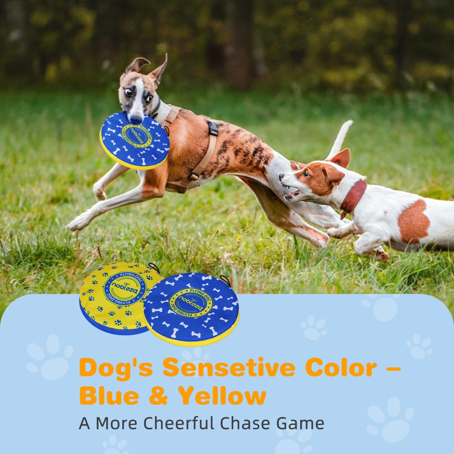Nobleza high-visibility colors help tracking during dusk or shaded areas