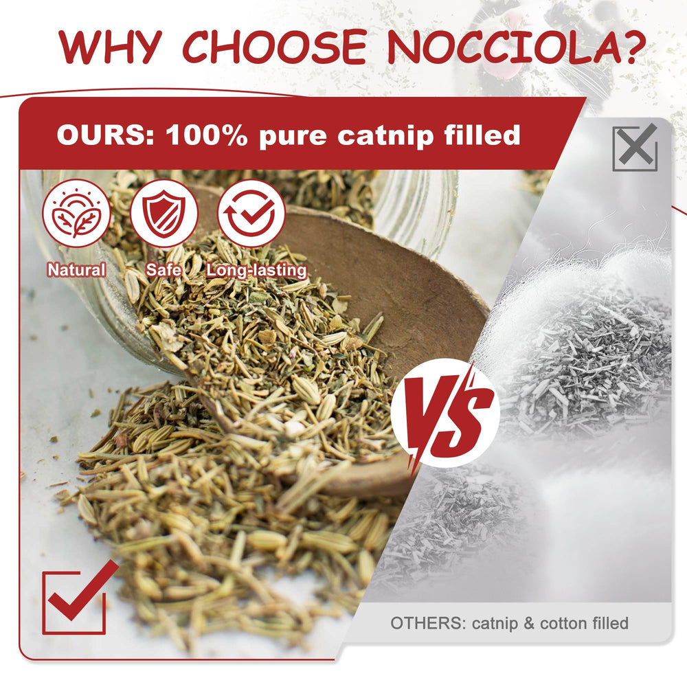 Nocciola catnip toy – kicker elongated shape for batting and kicking