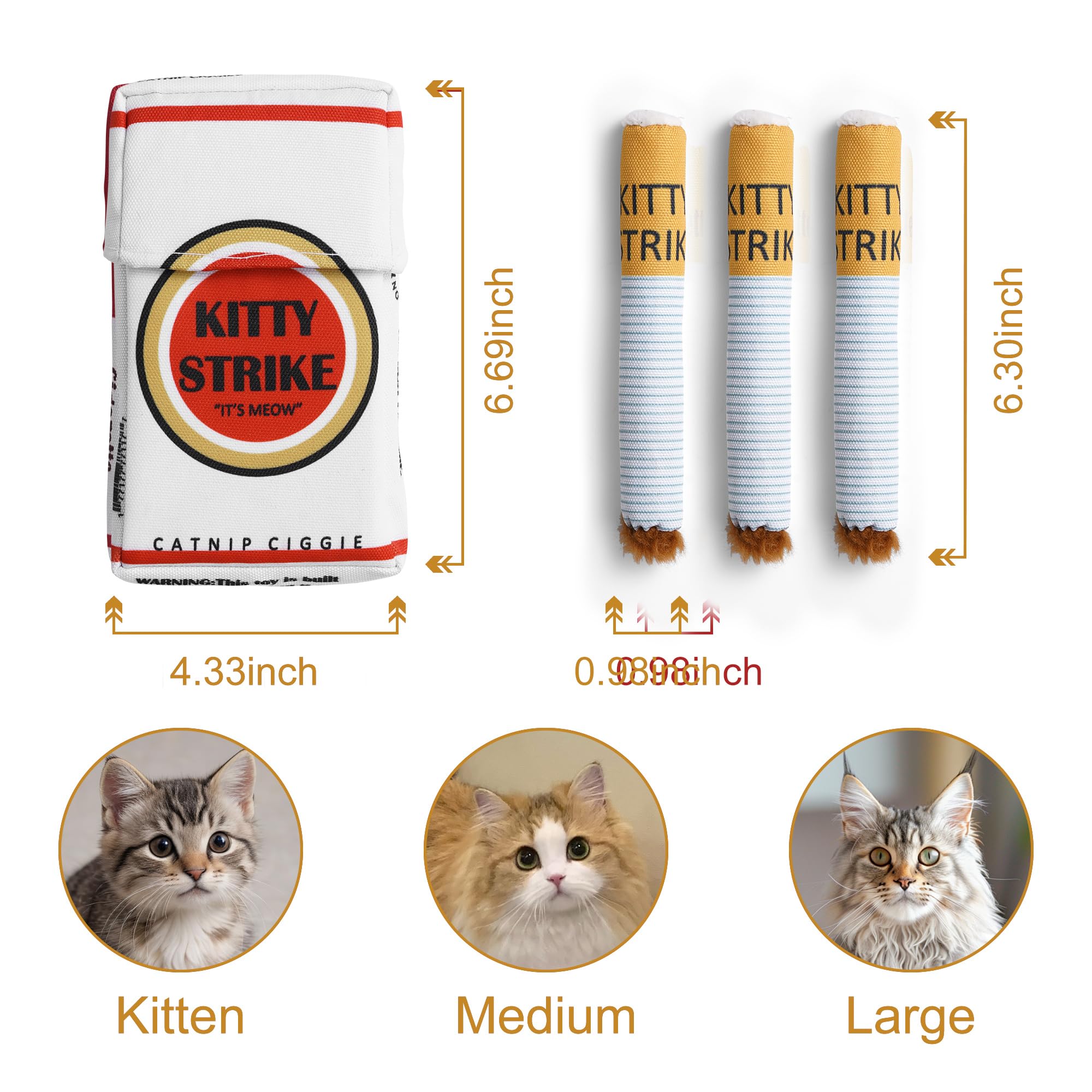 Nocciola catnip toy elongated kicking shape for bunny-kicking fun