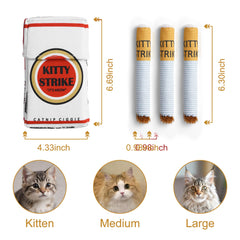 Nocciola catnip toy elongated kicking shape for bunny-kicking fun
