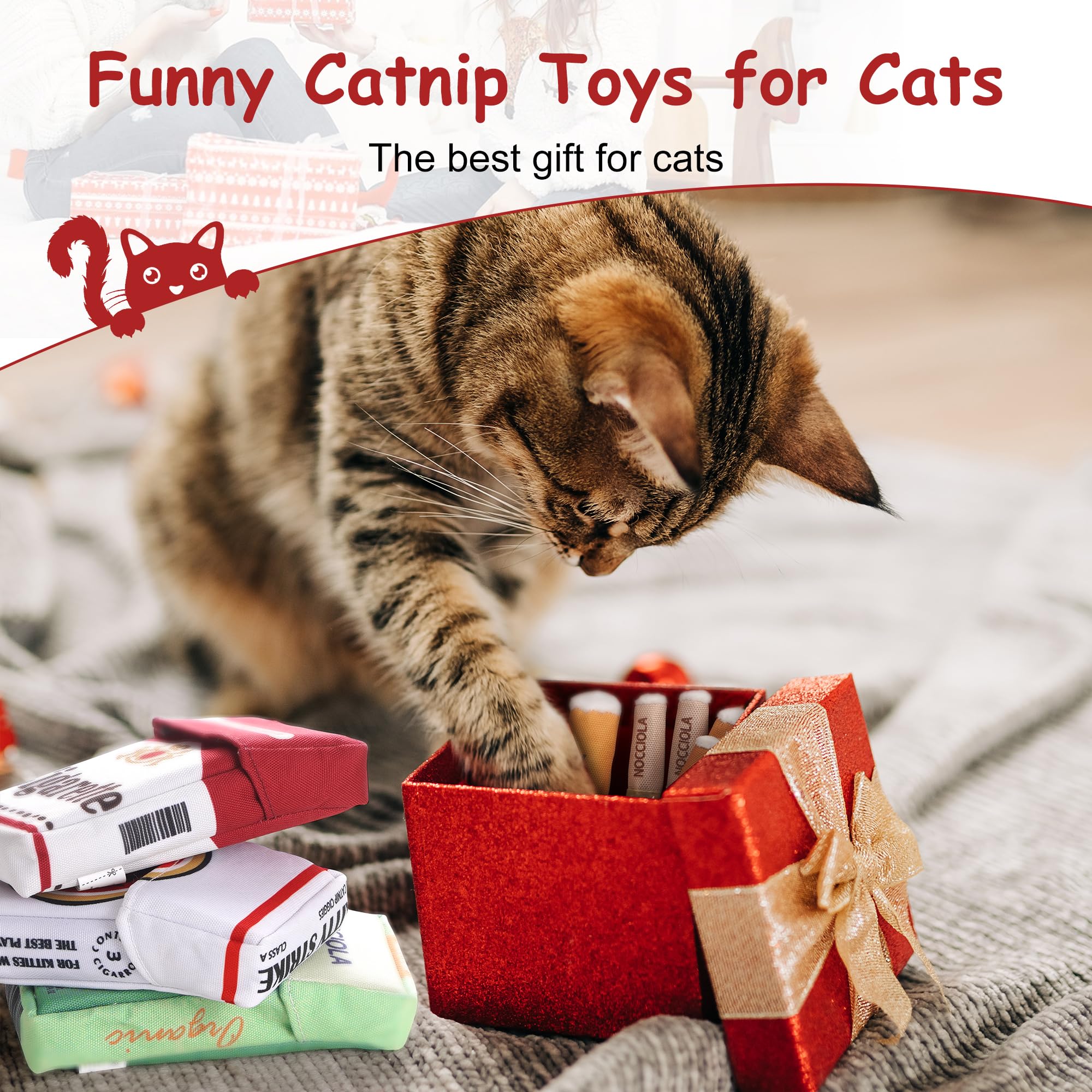 Nocciola catnip toy set in action for curious kittens