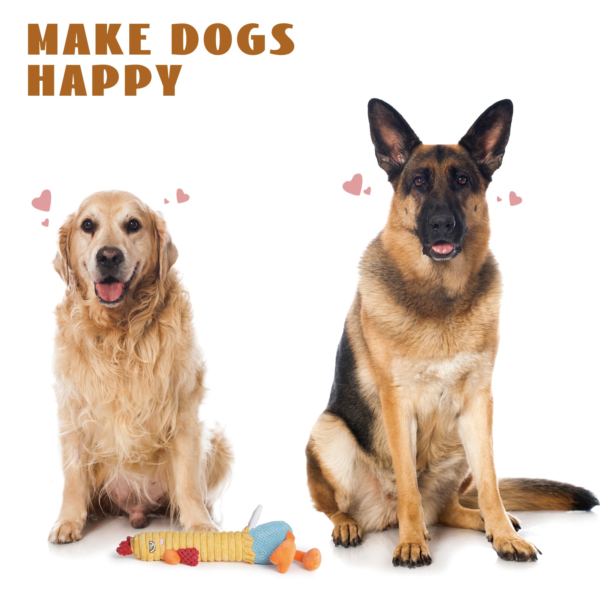 Nocciola chicken toy supports fetch, tug, and solo chewing for versatile fun.