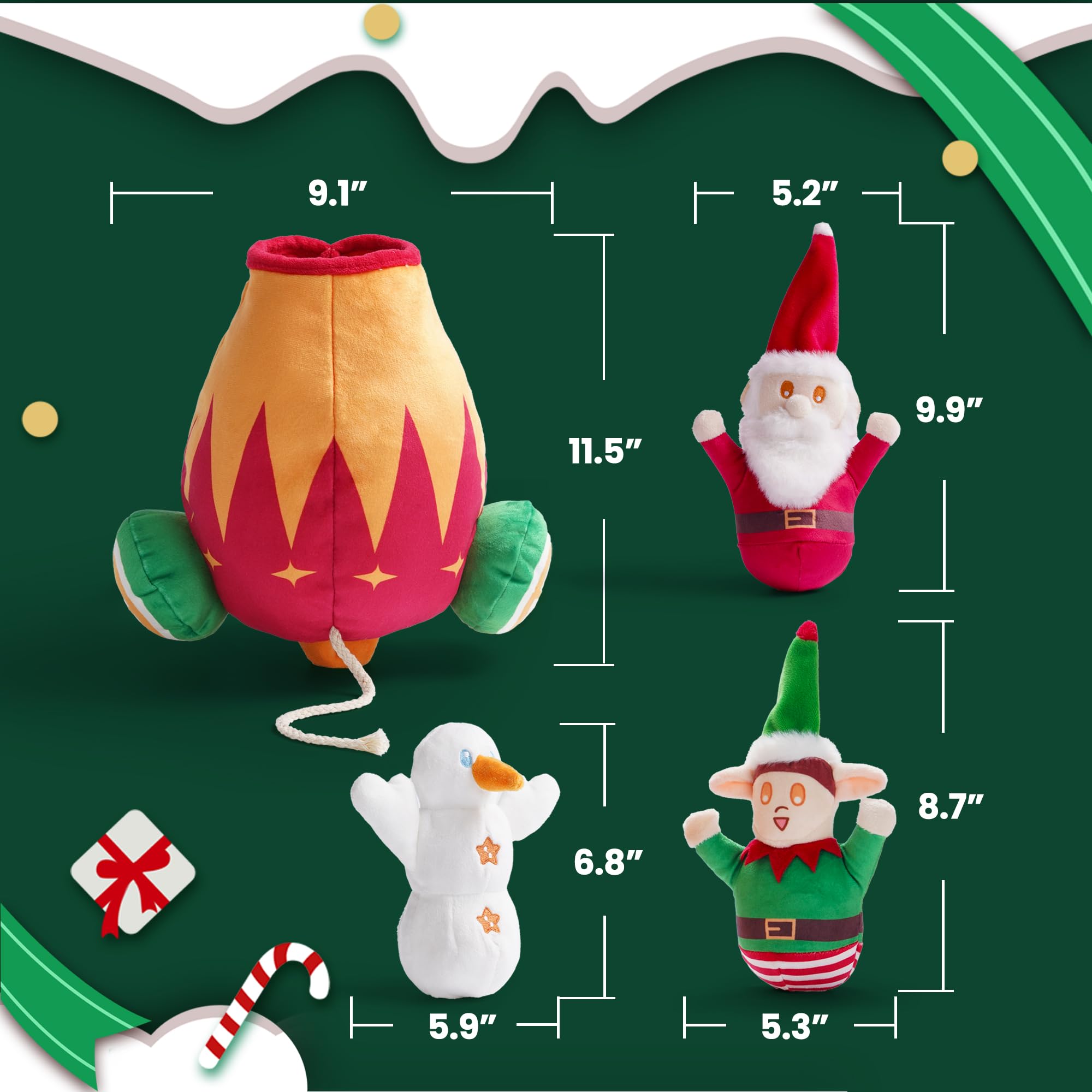 Nocciola Christmas dog gift set ideal for festive photo props.