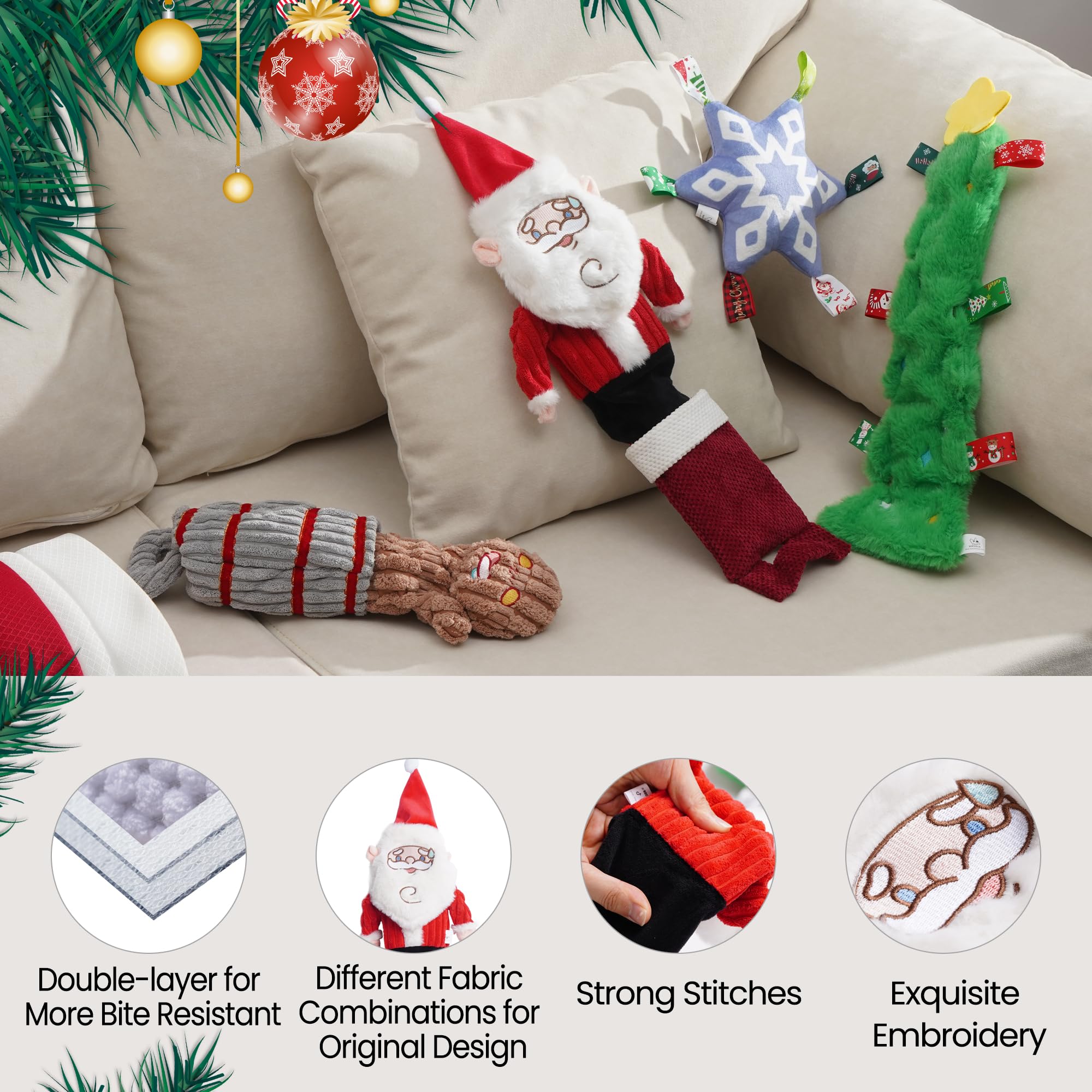 Nocciola crinkle dog toy encourages curiosity with tactile texture and sound.