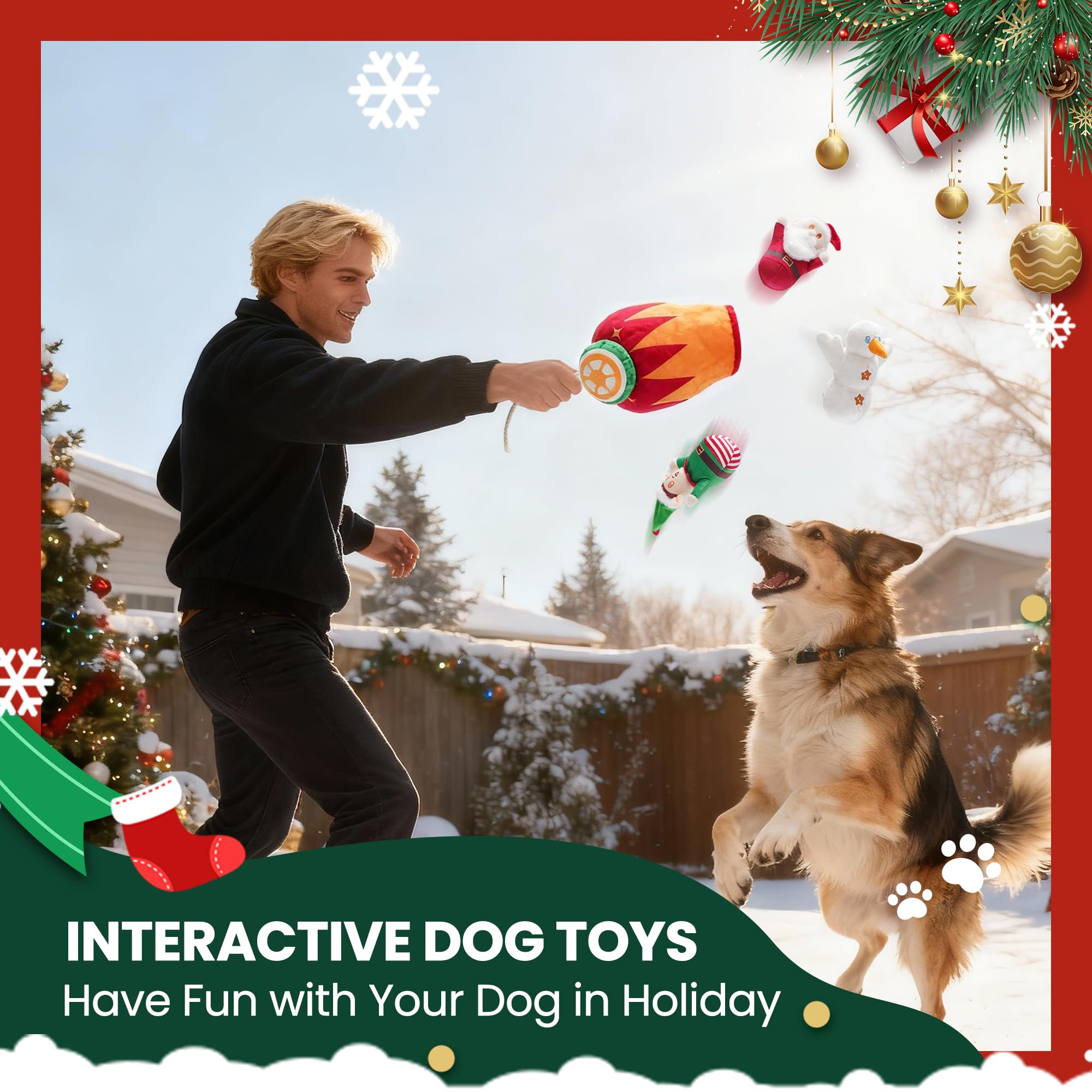 Nocciola Christmas cannon bag with plush toys for engaging, mentally stimulating play.