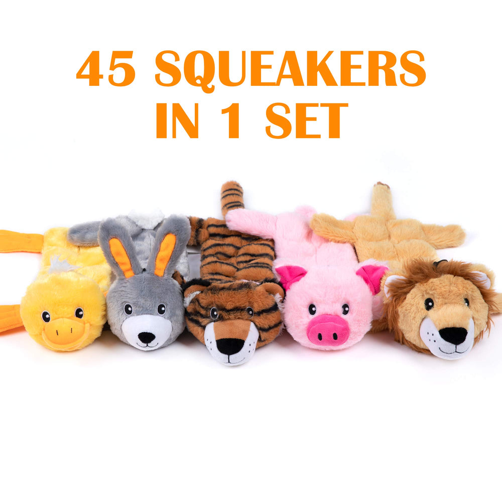 Nocciola crocodile dog toy with crinkle sound for stimulating solo play