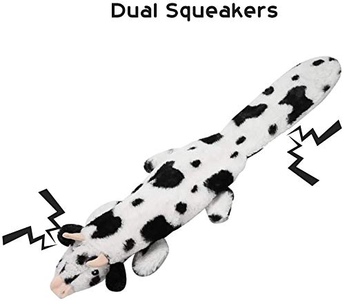 Nocciola dog squeaky toy no-stuffing simplifies cleanup during fetch.