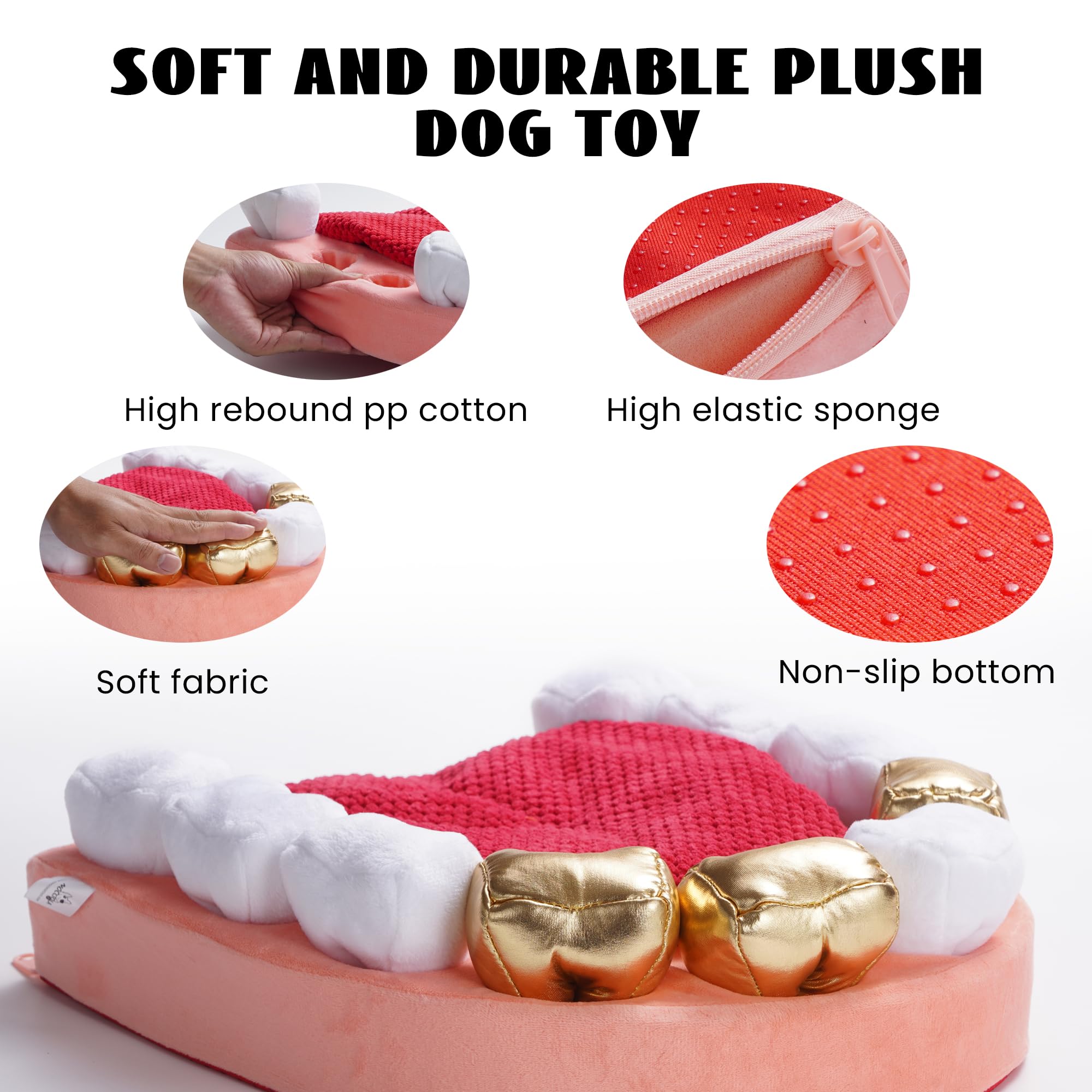 Nocciola Anti-slip Bottom helps keep the toy steady during active play.