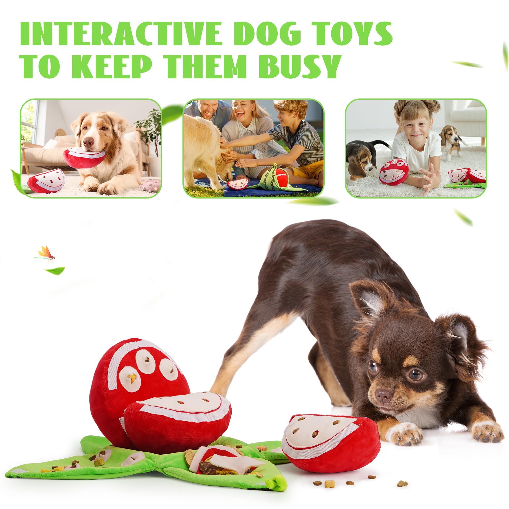 Nocciola crinkle-paper squeaks keep dogs engaged during training and play.
