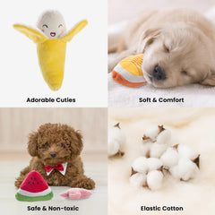 Nocciola dog toy ice-cream slice with squeaker, fun sensory play improves engagement.