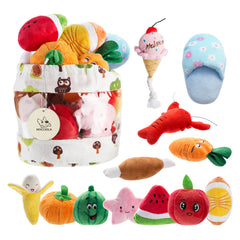 Nocciola dog toy watermelon sphere with squeaker, ideal for energetic play and dental relief.