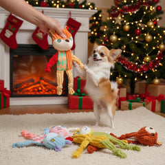 Nocciola dog toys variety colors highlights high-contrast blocks to boost engagement during play.