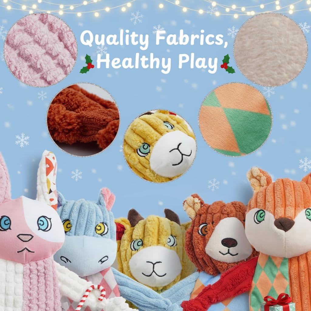 Nocciola durable fabrics suggest long-lasting toys for daily chews and gentle training.