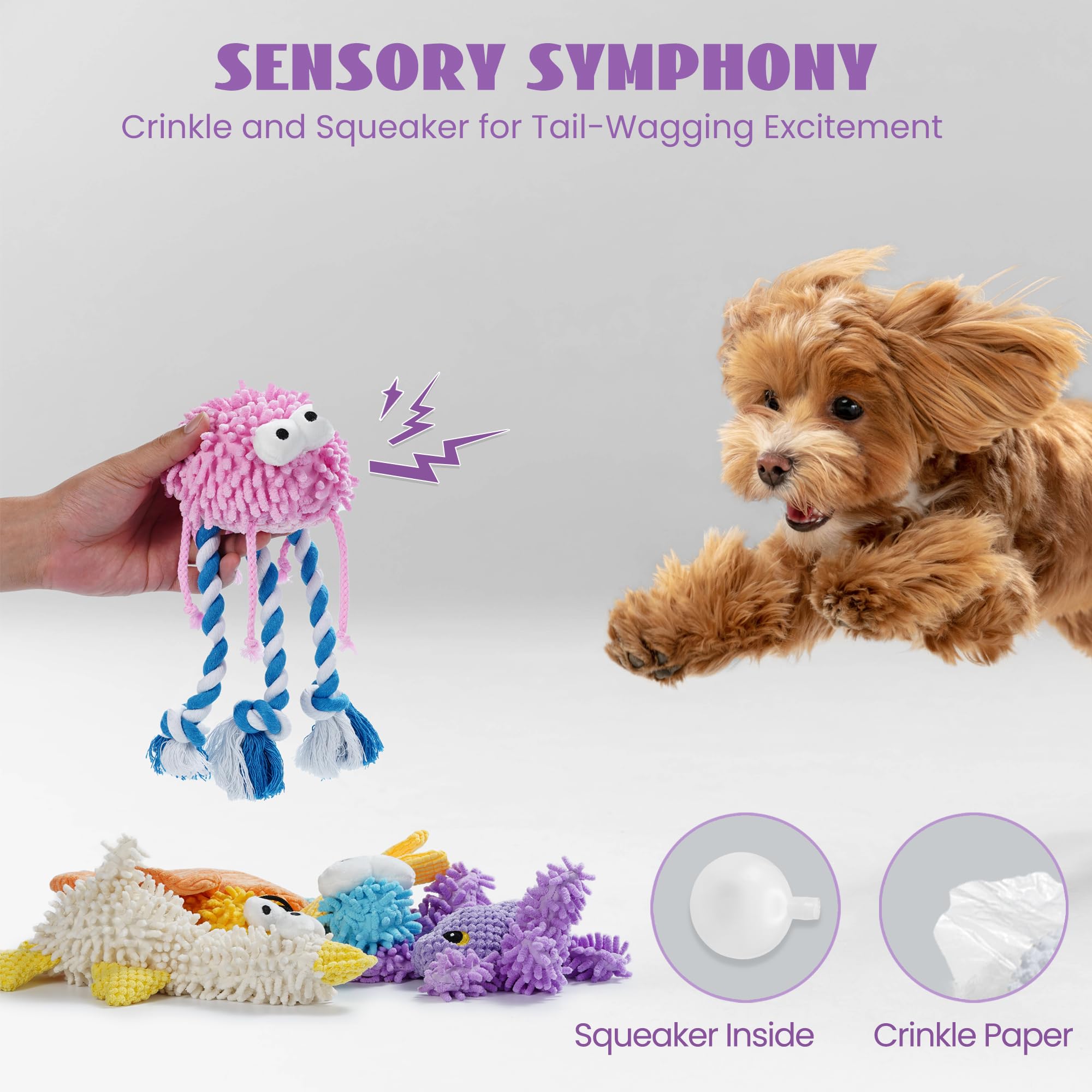 Nocciola durable-stitching chew toy withstands vigorous chewing.