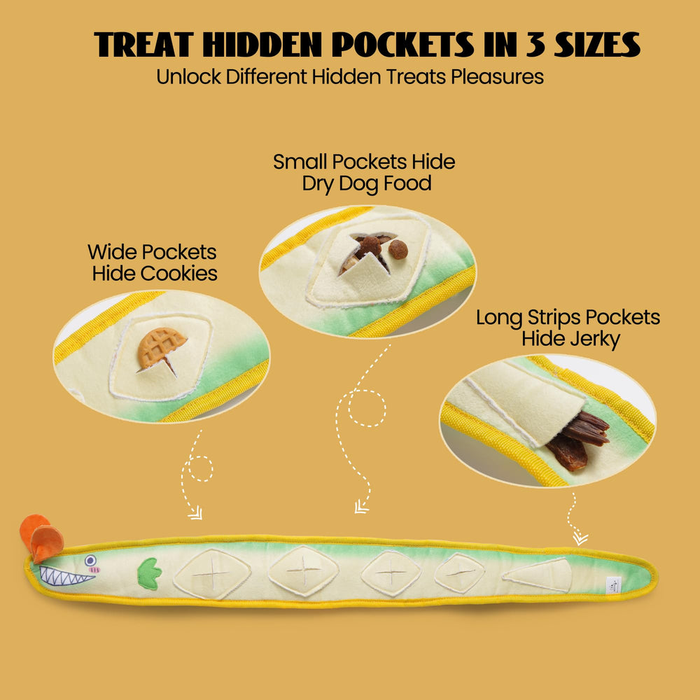 Nocciola EEL durable no-stuffing toy for all sizes and breeds.