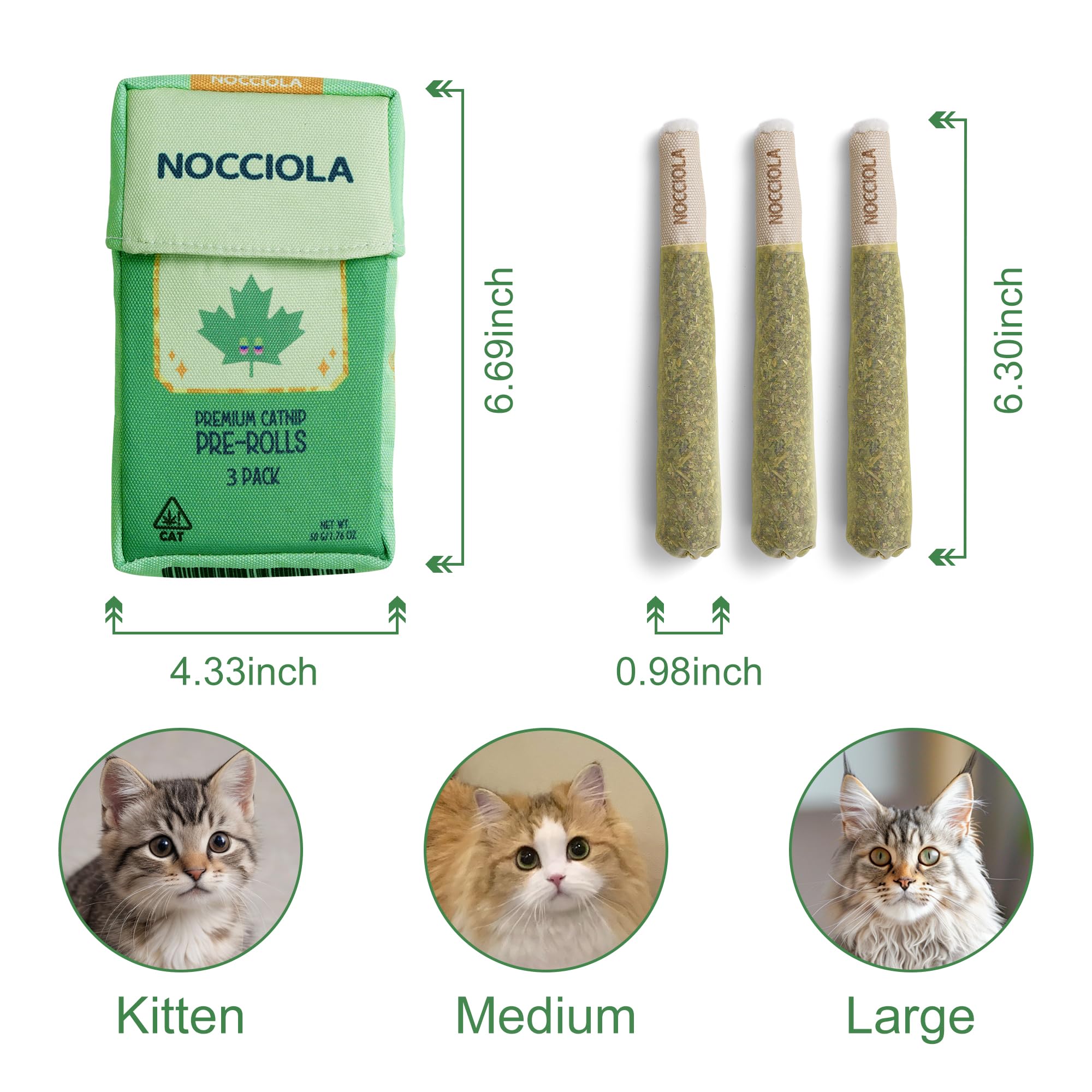 Nocciola: juguete blando para dentición de gatitos, suave y seguro.