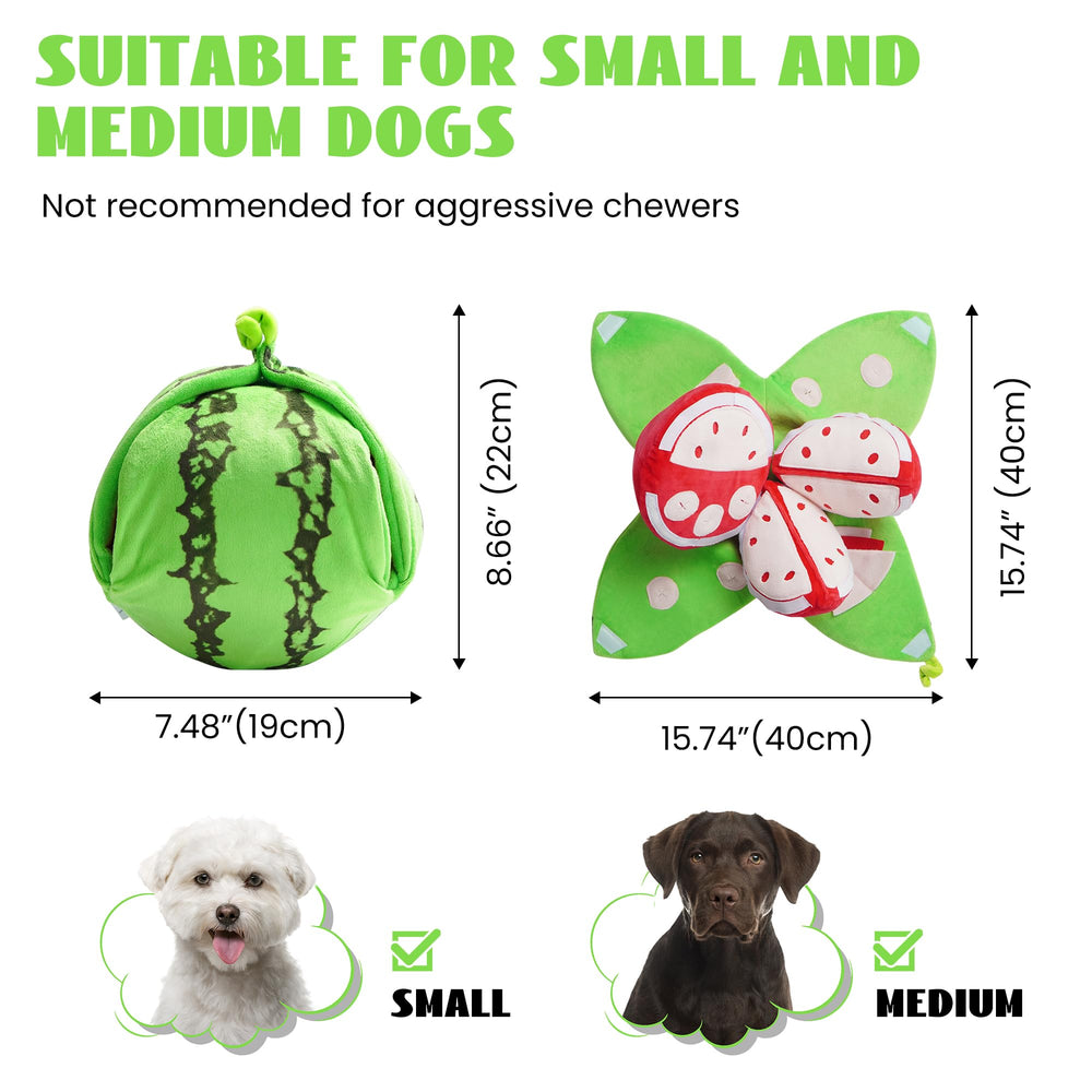 Nocciola soft plush dog toy designed for gentle play with small-to-medium dogs.