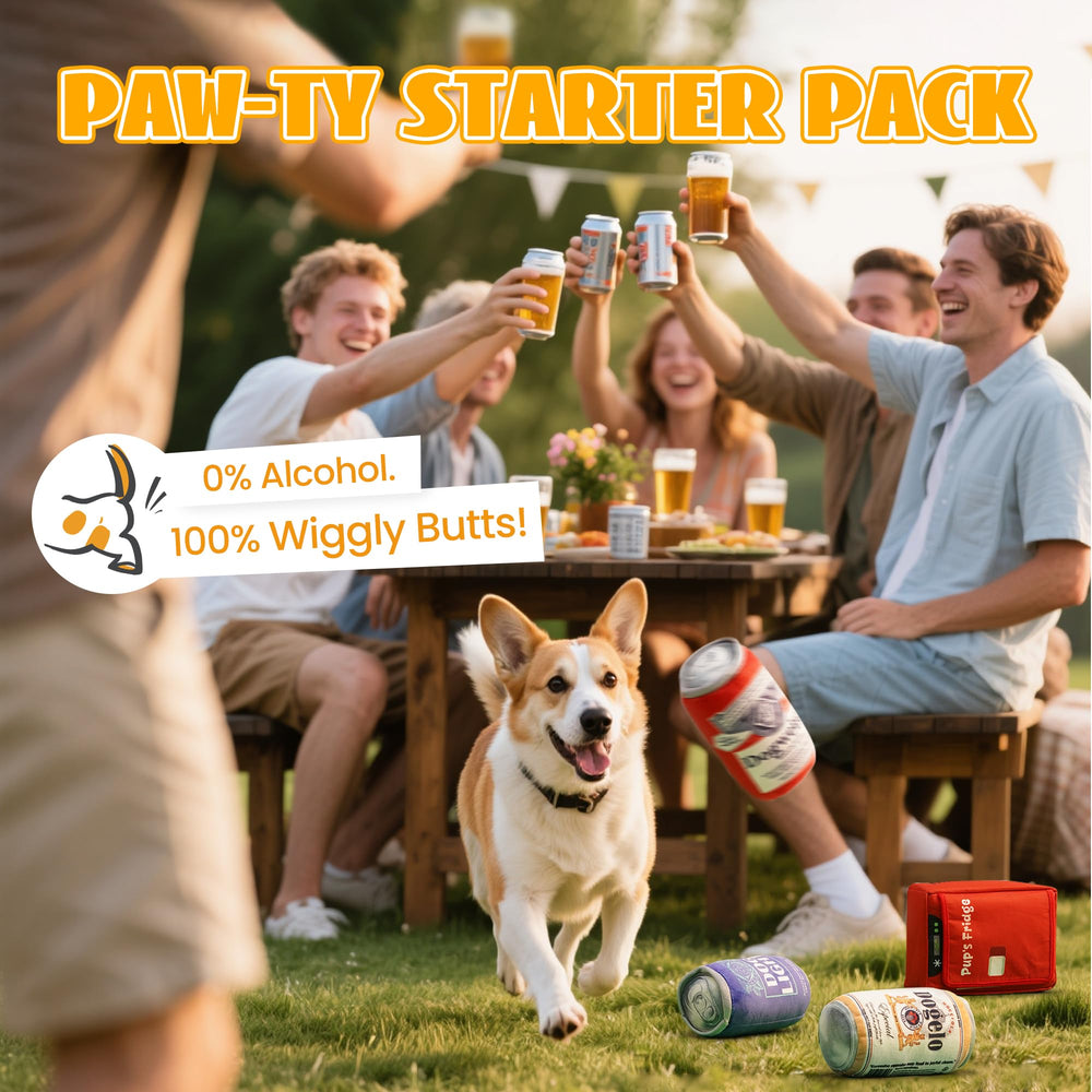 Nocciola squeaker crinkle beer can toy—adds exciting sounds to playtime.